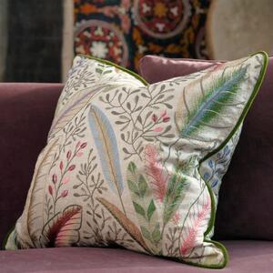 Spirit Sunset, Sustainable Feather, Cushion - Andrew Martin Linen & Linen Blend Embroidered & Floral