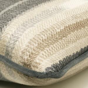 Nineveh Denim, Sustainable Feather, Cushion, 55cm x 35cm - Andrew Martin Linen & Linen Blend & Viscose Blend Stripe
