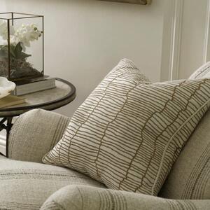 Canale Almond, Sustainable Feather, Cushion - Andrew Martin Sophie Paterson Cotton Blend & Linen Blend & Viscose Blend Geometric