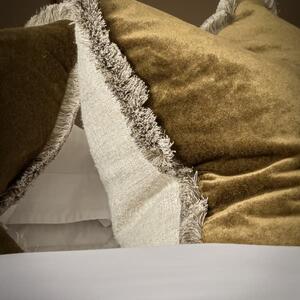 Venetia Bronze, Sustainable Feather, Cushion - Andrew Martin Sophie Paterson With Trim/Fringe & Velvet Plain