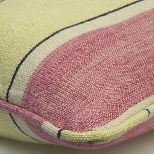 Santorini Lime Rose, Sustainable Feather, Cushion, 55cm x 40cm, LimeRose - Andrew Martin Cotton & Cotton Blend & Linen & Linen Blend Stripe
