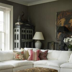 Las Salinas 9, Sustainable Feather, Cushion, 55cm x 55cm, Pink - Andrew Martin Cotton Blend Kilim & Stripe
