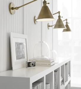 Boston Wall Light Brass, Wall Light, Hand-Rubbed Antique Brass - Andrew Martin