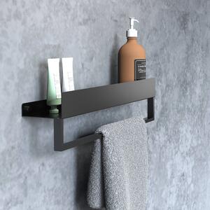 Bathroom shelf SF01 45cm black matt