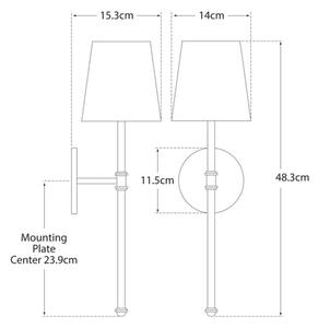 Camille Wall Light Nickel, Wall Light, Polished Nickel - Andrew Martin