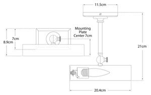 Cabinet Maker's Single Picture Light Bronze, Picture Light, Small - Andrew Martin