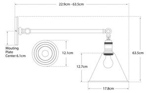 Boston Wall Light Bronze, Wall Light - Andrew Martin