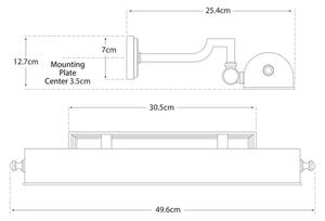 Dean Double Picture Light Brass, Picture Light, Small, Natural Brass - Andrew Martin
