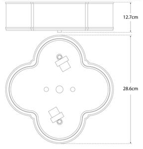 Basil Ceiling Light Large Gunmetal, Ceiling Light, Large, Gun Metal & Glass - Andrew Martin