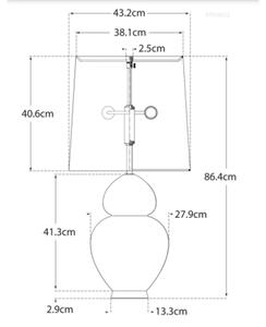 Michelena Table Lamp White, Table Lamp, Chalk White - Andrew Martin