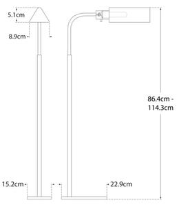 Studio Floor Lamp Nickel, Floor Lamp, Polished Nickel - Andrew Martin