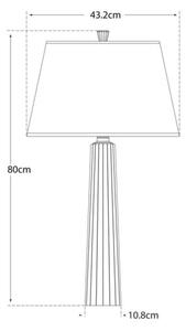 Fluted Spire Table Lamp White, Table Lamp, Plaster White - Andrew Martin