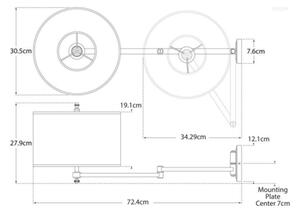 Hudson Wall Light Bronze, Wall Light - Andrew Martin