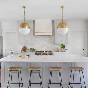 Hicks Pendant Brass, Pendant Light, Large, Hand-Rubbed Antique Brass - Andrew Martin