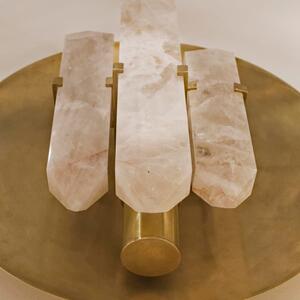 Halcyon Round Wall Light, Brass/Neutral - Andrew Martin