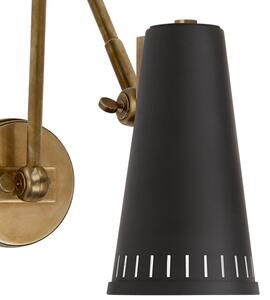 Antonio Wall Light Black, Wall Light, Antique Brass/Black - Andrew Martin