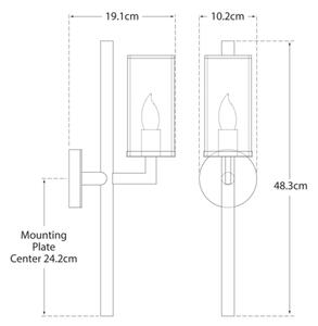 Liaison Wall Light Brass, Wall Light, Antique-Burnished Brass - Andrew Martin