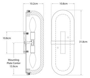 Melange Capsule Wall Light Nickel, Wall Light, Polished Nickel - Andrew Martin