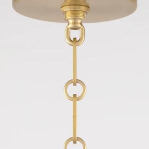 Eldridge Cone Pendant Light, Brass/White - Andrew Martin