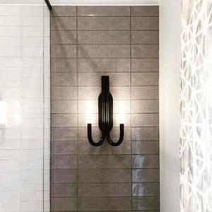 Rousseau Double Wall Light Bronze, Wall Light, Bronze / Crystal - Andrew Martin