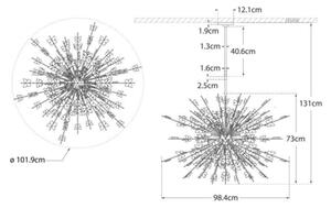 Farfalle Chandelier Gild, Chandelier - Andrew Martin