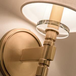Blixen Wall Light, Brass/Clear/White - Andrew Martin