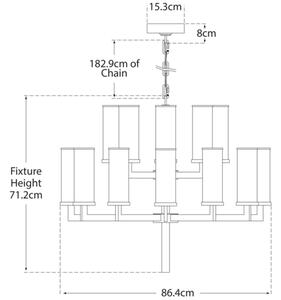 Liaison Chandelier Bronze, 2 Tier - Andrew Martin