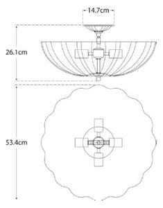 Rosehill Flush Nickel, Ceiling Light, Polished Nickel - Andrew Martin