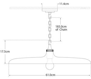 Piatto Pendant Nickel, Pendant Light, Polished Nickel - Andrew Martin