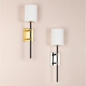 Denise Wall Light Nickel, Wall Light, Polished Nickel/Black - Andrew Martin