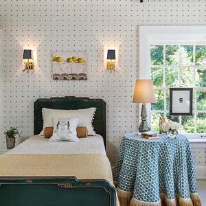 Ellery Wall Light Black, Wall Light, Soft Brass & Black Shade - Andrew Martin