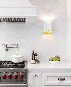 Selfoss Wide Wall Light White, Wall Light, Small, Plaster White - Andrew Martin
