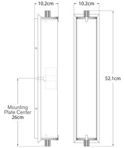 Calliope Tall Wall Light Bronze, Wall Light, Tall, Bronze / White Glass - Andrew Martin