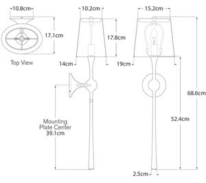Dover Wall Light Gild, Wall Light - Andrew Martin