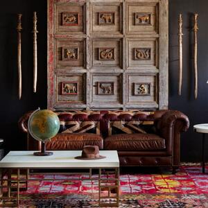 Rebel Sofa Union Jack, Sofa, Blue/Brown/Red - Andrew Martin Leather