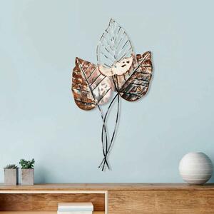 Parklane Metal Gilded Leaf Wall Art in Brown and Black