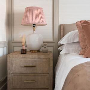 Raffles 2 Drawer Bedside Table Natural, Bedside Table - Andrew Martin