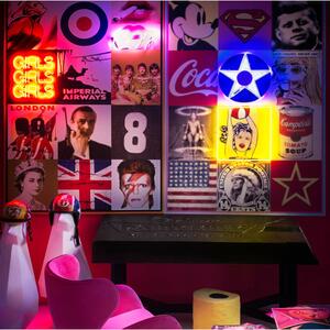 Neon - Britain 80X120, Neon Artwork, 80cm x 120cm, Multicoloured - Andrew Martin
