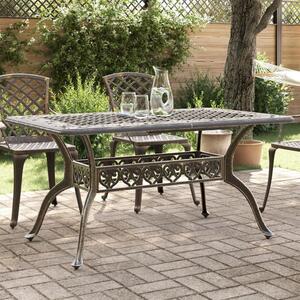 Xanvio Garden Aluminium Dining Table in Bronze