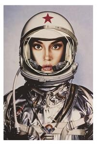 Neon - Space Girl In Silver Only 80X120, Neon Artwork, 80cm x 120cm - Andrew Martin