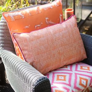 Delta Lava Outdoor, Hollowfibre, Outdoor Cushion - Andrew Martin Herringbone