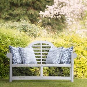 Audley Navy Outdoor, Hollowfibre, Cushion, 55cm x 55cm - Andrew Martin Sophie Paterson Geometric