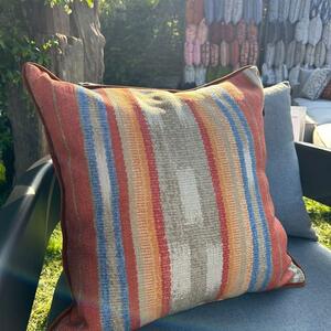 Argo Brick Outdoor, Hollowfibre, Cushion, 55cm x 55cm - Andrew Martin Stripe