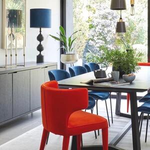 Juno Dining Chair Orange, Chair, Orange - Andrew Martin Velvet