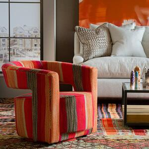 Madison Swivel Chair Llama Orange, Swivel Chair, Llama Orange - Andrew Martin Linen