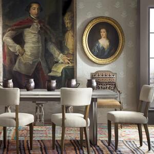 Diego Dining Chair, Dining Chair, Light Neutral - Andrew Martin Linen