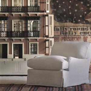 Lady May Chair, Stone, Armchair, Light Neutral - Andrew Martin Linen