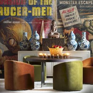 Alto Dining Chair Velvet Olive, Dining/ Arm Chair - Andrew Martin