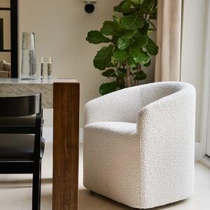 Alto Dining Chair Boucle Cream, Dining/ Arm Chair, Jacquard Boucle - Andrew Martin Boucle & Other Fabric