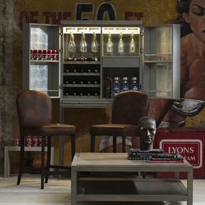 Nico Bar Stool, Bar Stool, Brown - Andrew Martin Leather